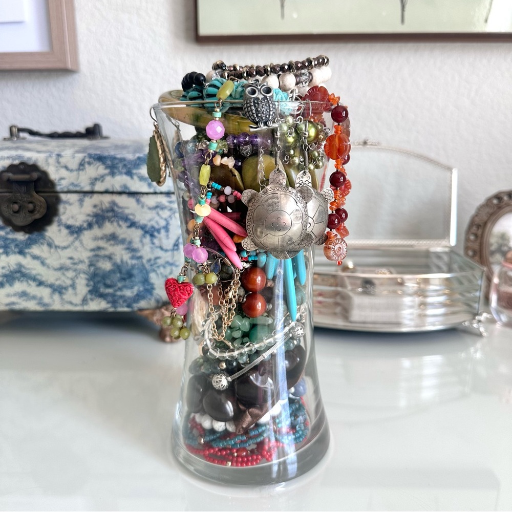 Colorful Beaded Mystery Jewelry Jar - Picture 6 of 7